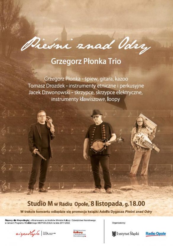 Koncert Pieśni znad Odry - Plakat promujący wydarzenie z 08.11.2019