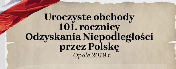 Nagłówek plakatu promującego uroczyste obchody 101. rocznicy odzyskania niepodległości przez Polskę