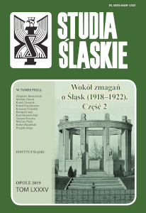 Okładka czasopisma Studia Śląskie - tom 85