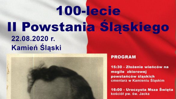 Nagłówek plakatu promującego obchody 100-lecia II Powstania Śląskiego