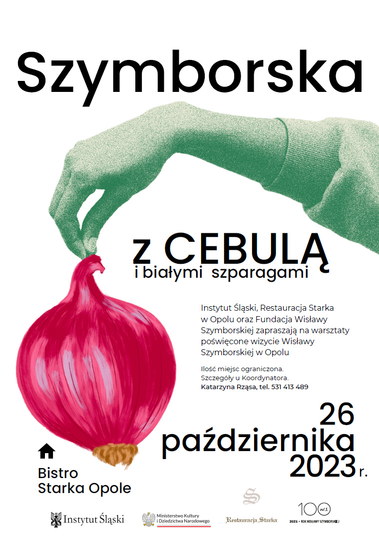 Plakat promujący warsztaty tematyczne z okazji Roku Wisławy Szymborskiej