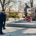 Konferencja prasowa "Śląsk wspólna sprawa" połączona ze składaniem kwiatów pod pomnikiem Wojciecha Korfantego