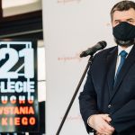 Konferencja prasowa "Śląsk wspólna sprawa" połączona ze składaniem kwiatów pod pomnikiem Wojciecha Korfantego