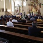 Msza św. podczas pochówku bezimiennych Powstańców Śląskich w Kalinowie